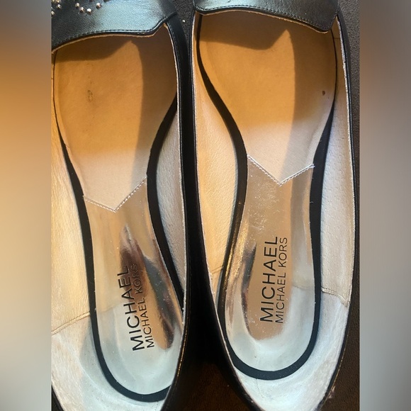 Michael Kors Black Flats with Silver Accents - Picture 6 of 7
